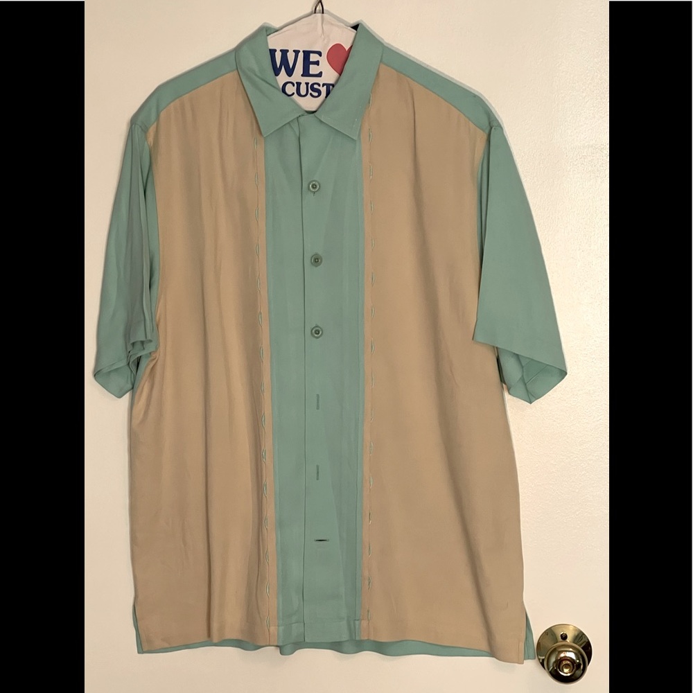 Nat Nast 100% Silk Camp Shirt American Fit Medium